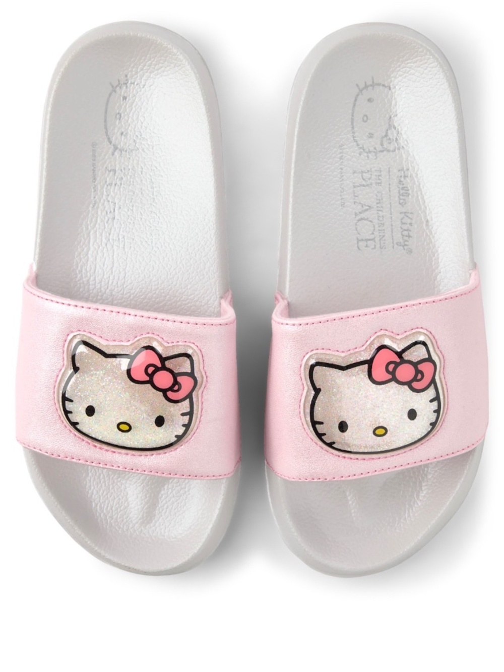 EUC Girls Hello Kitty Glitter Shaker Slides - size 11